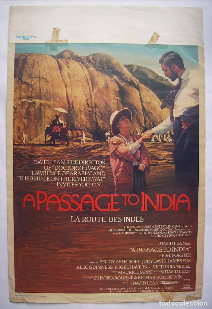 Cinema: A PASSAGE TO INDIA. (PASAJE A LA INDIA), de David Lean. POSTER BELGA, 36 X 57 cms.