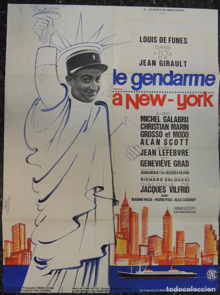 Kino: poster cartel original frances - el gendarme en nueva york Louis de Fun&egrave;s Le gendarme &agrave; New York