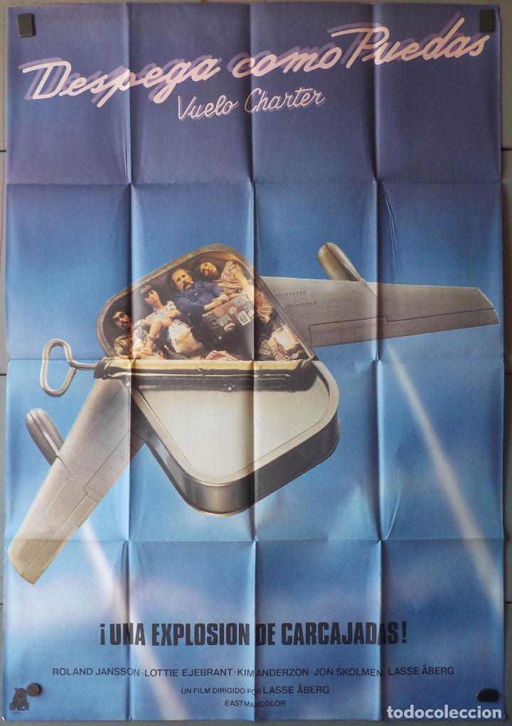 Kino: (N27) DESPEGA COMO PUEDAS, ROLAND JANSSON, LOTTIE EJEBRANT, CARTEL DE CINE ORIGINAL 100X70 CM APROX