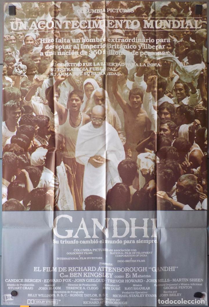Kino: (N31) GANDHI, CARTEL DE CINE ORIGINAL 100X70 CM APRO