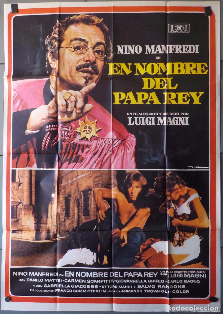 Cinema: (N88) EN NOMBRE DEL PAPA REY, NINO MANFREDI, DANILO MATTEI, CARMEN SCARPITTA, CARTEL DE CINE ORIGINA