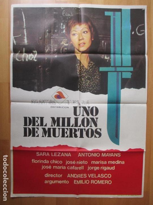 Cine: CARTEL CINE, UNO DEL MILLON DE MUERTOS, SARA LEZANA, ANTONIO MAYANS, 1976, C514
