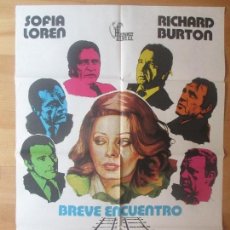 Cine: CARTEL CINE, BREVE ENCUENTRO, SOFIA LOREN, RICHARD BURTON, 1975, C1013