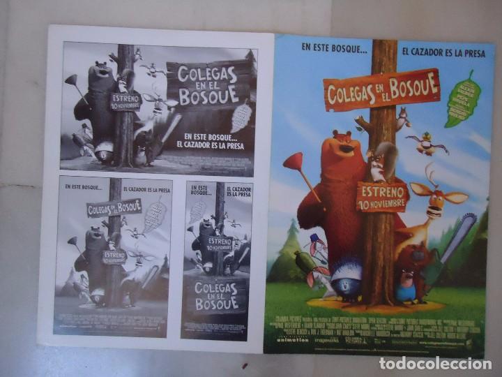 Cin&eacute;ma: POSTER DE LA PEL&Iacute;CULA, COLEGAS EN EL BOSQUE. DOS HOJAS A DOBLE CARA. CON LA FICHA MIDE 21x30cts.