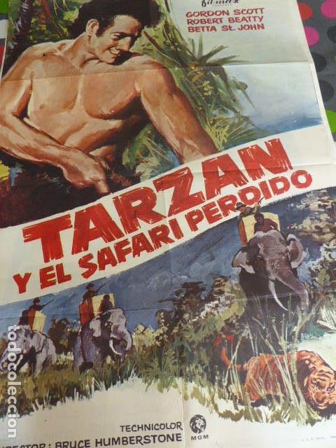 Cin&eacute;ma: CARTEL DE CINE- MOVIE POSTER.TARZAN Y EL SAFARI PERDIDO. 100X90 CM APROX