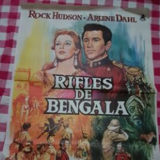 Cine: CARTEL CINE ORIGINAL RIFLES DE BENGALA 1975. Lote 109040488