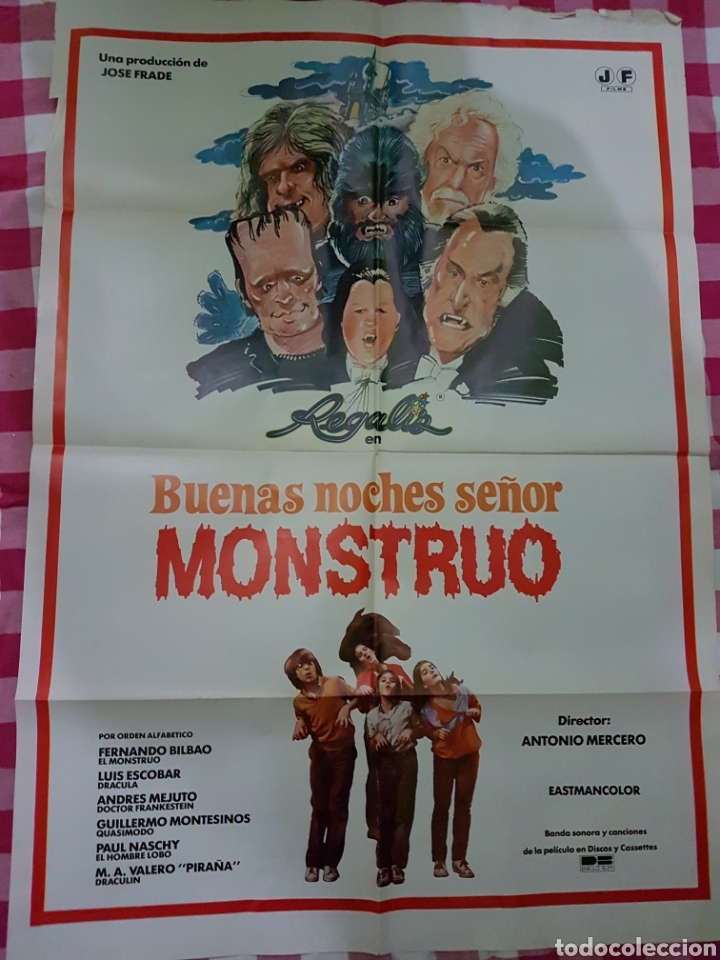 cartel cine original buenas noches señor monstr - Comprar Carteles y Posters Películas de Comedia antiguas 109043151