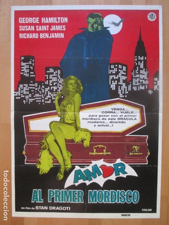 Cinema: CARTEL CINE, AMOR AL PRIMER MORDISCO, GEORGE HAMILTON, SUSAN SAINT JAMES, 1979, C1268