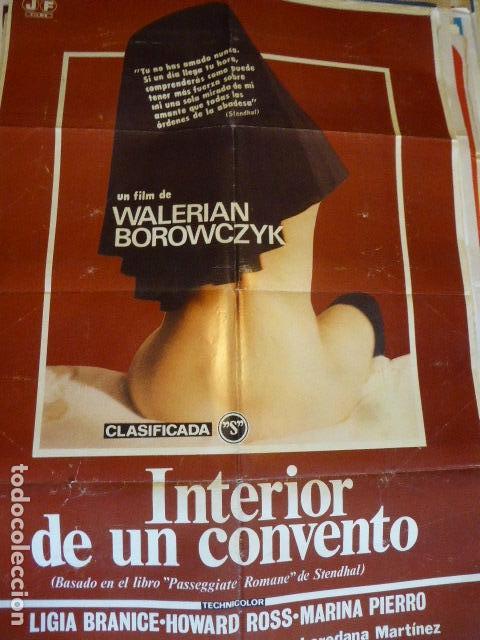 Cinema: INTERIOR DE UN CONVENTO. CARTEL DE CINE-MOVIE POSTER. 100X70 cm aprox.