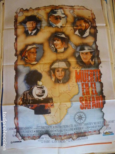 Cin&eacute;ma: MUERTE EN EL SAFARI. CARTEL DE CINE-MOVIE POSTER. 100X70 cm aprox.