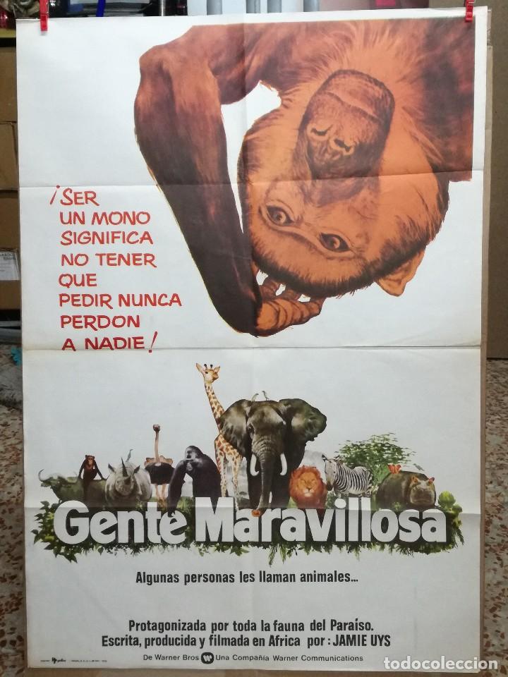 Cin&eacute;ma: CARTEL ORIGINAL DE LA PELICULA GENTE MARAVILLOSA. MEDIDAS 70X100 CM. A&Ntilde;O 1974.