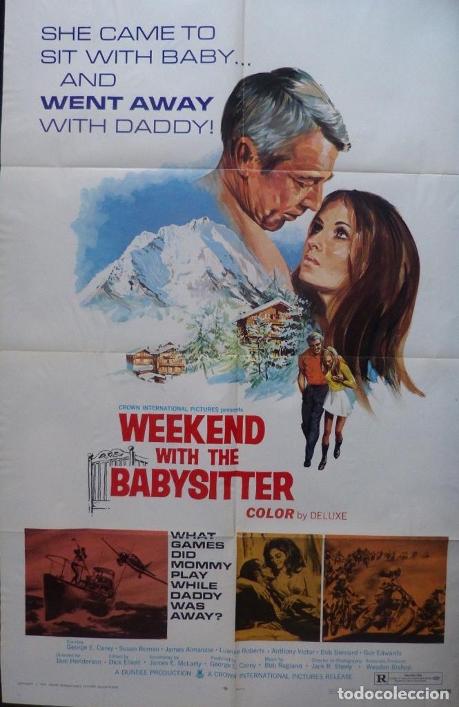 Cinema: Weekend with the babysitter movie poster,1970,Don Henderson.