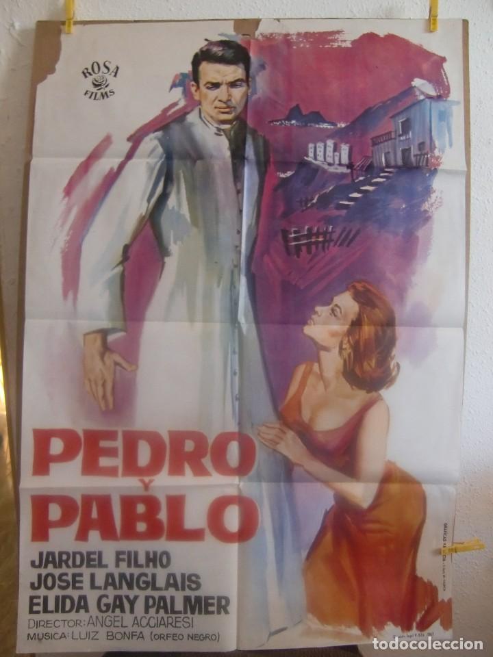 Kino: cartel cine orig PEDRO Y PABLO (1967) 70x100 / Jos&eacute; Mar&iacute;a Langlais