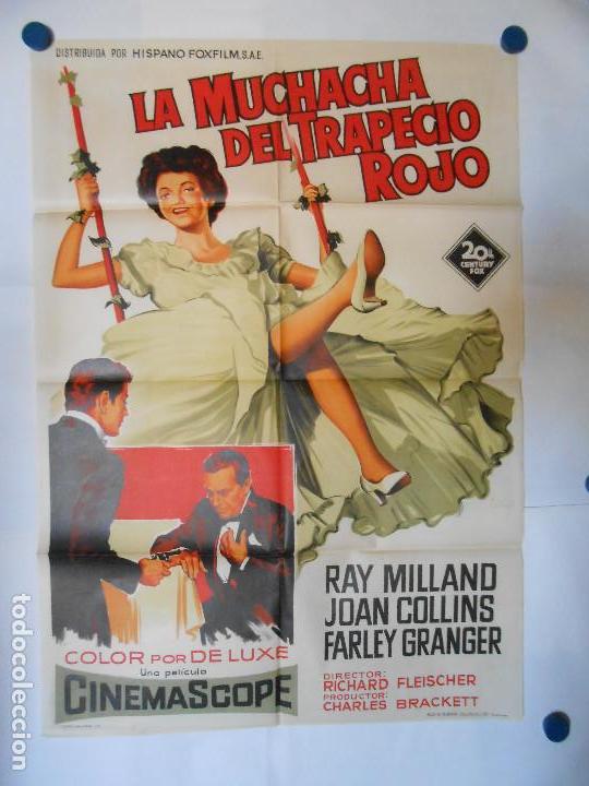 Kino: LA MUCHACHA DEL TRAPECIO ROJO - SOLIGO - CARTEL LITOGRAFICO - ORIGINAL 70 X 100