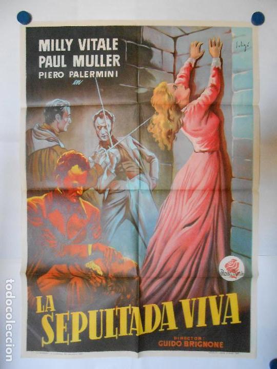 Cine: LA SEPULTADA VIVA - SOLIGO - CARTEL LITOGRAFICO - ORIGINAL 70 X 100