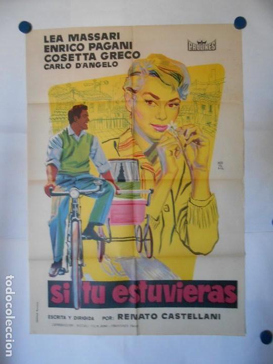 Kino: SI TU ESTUVIERAS - CARTEL LITOGRAFICO ORIGINAL - 70 X 100
