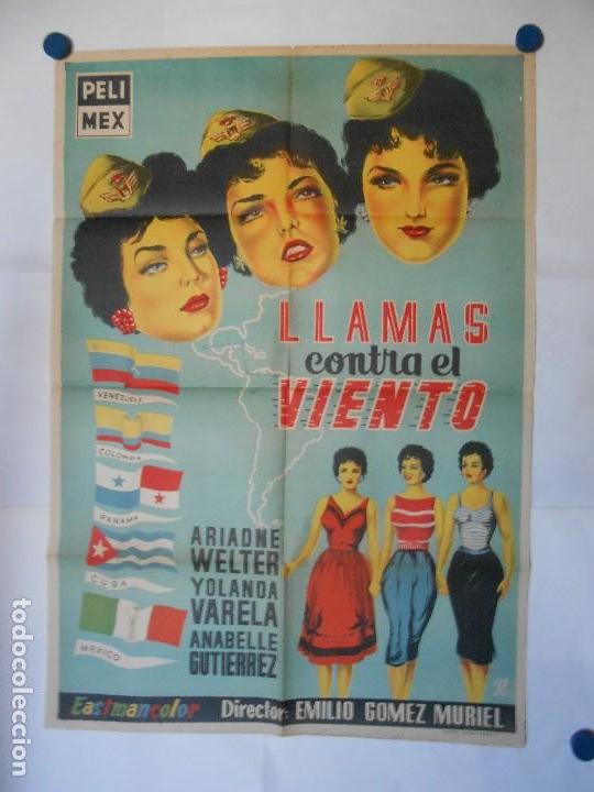 Kino: LLAMAS CONTRA EL VIENTO - CARTEL LITOGRAFICO ORIGINAL - 70 X 100