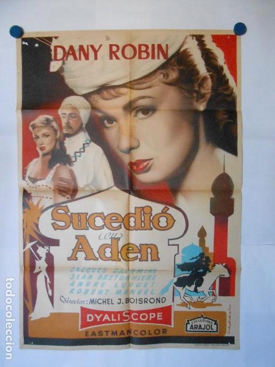 Cine: SUCEDIO EN ADEN - CARTEL  ORIGINAL - 70 X 100