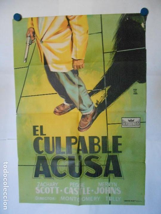 Cine: EL CULPABLE ACUSA - CARTEL LITOGRAFICO ORIGINAL - 70 X 100