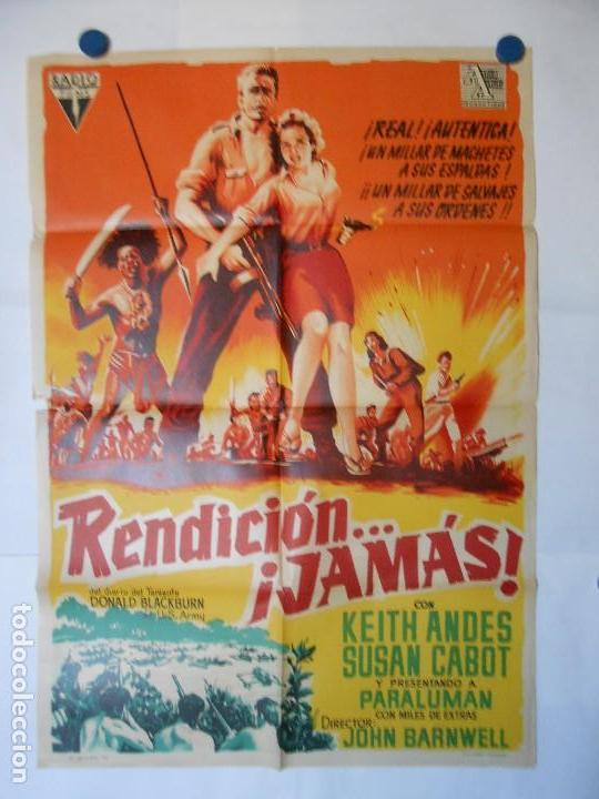 Cine: RENDICION JAMAS - CARTEL LITOGRAFICO ORIGINAL - 70 X 100
