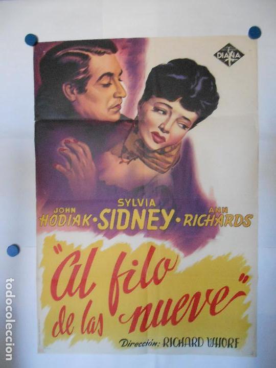 Cine: AL FILO DE LAS NUEVE - CARTEL LITOGRAFICO ORIGINAL 70 X 100
