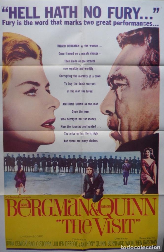 Kino: The visit movie poster,Twentieth century-Fox, original, Ingrid Bergmand,1964.