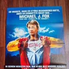 Cine: 1985-TEEN WOLF-DE PELO EN PECHO-MICHAEL J.FOX.POSTER ORIGINAL PELICULA.EN ALEMAN-GRANDE 84X60 CM. Lote 113367675