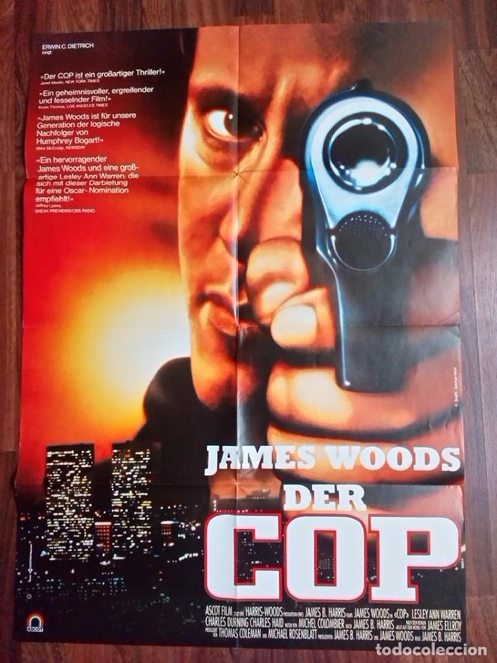 Kino: 1988-COP, CON LA LEY O SIN ELLA.POSTER ORIGINAL PELICULA.EN ALEMAN-GRANDE 84x60 CM