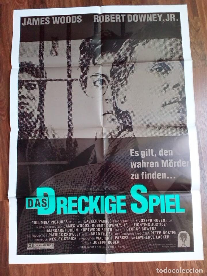 Kino: 1989-SOLO ANTE LA LEY -CARTEL POSTER PEL&Iacute;CULA CINE GRANDE Y ORIGINAL-TRUE BELIEVER-J.WOODS-R.DOWNEY