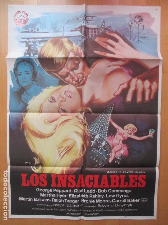 Kino: CARTEL CINE, LOS INSACIABLES, GEORGE PEPPARD, ALAN LADD, JANO, 1978, C450
