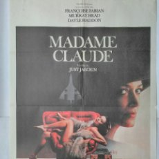 Cine: CARTEL CINE, MADAME CLAUDE, JUST JAECKIN, KLAUS KINSKI, 1977, C309. Lote 116156151