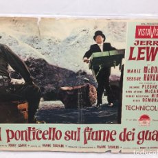 Cine: CARTEL ORIGINAL CINE ITALIA IL PONTICELLO SUL FIUME DEI GUAI CON JERRY LEWIS 1959. Lote 117374655