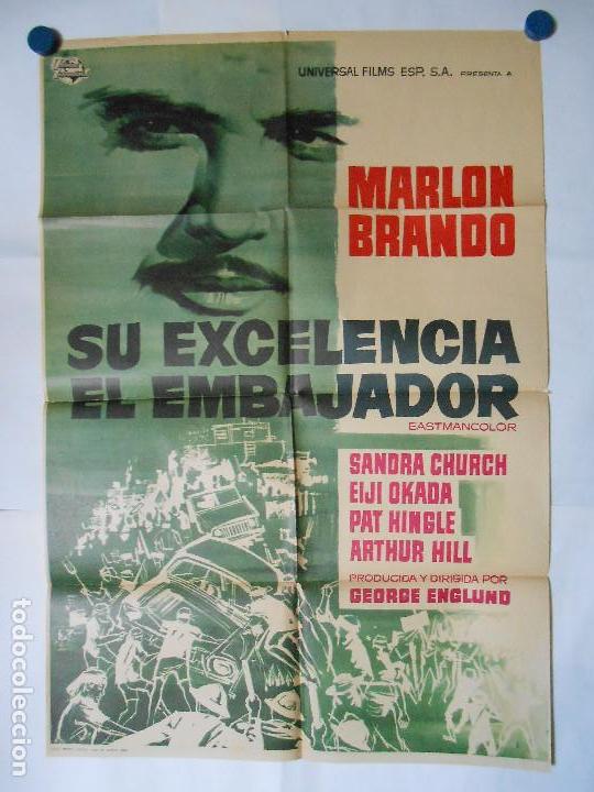 Kino: SU EXCELENCIA EL EMBAJADOR - 1962 - CARTEL ORIGINAL 70 X 100