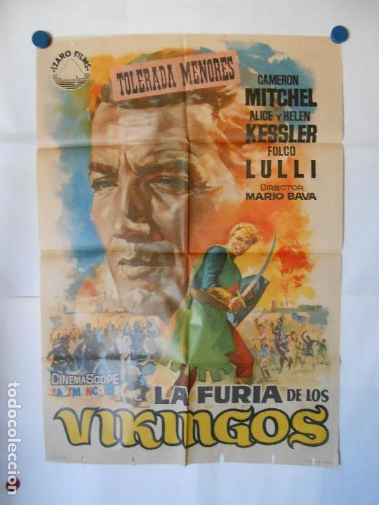Cine: LA FURIA DE LOS VIKINGOS - CARTEL ORIGINAL 70 X 100