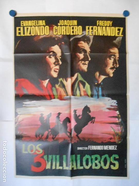 Kino: LOS TRES VILLALOBOS - CARTEL ORIGINAL 70 X 100