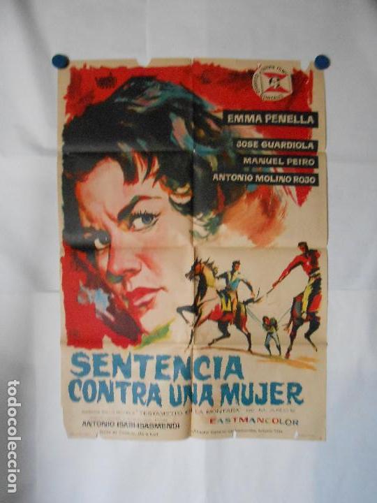 Kino: SENTENCIA CONTRA UNA MUJER - CARTEL ORIGINAL 70 X 100