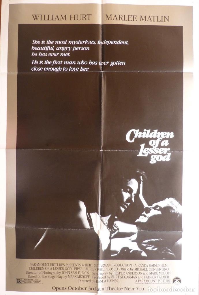 Cinema: Children of a lesser god Movie Poster,1986, 1 Sheet,Original.