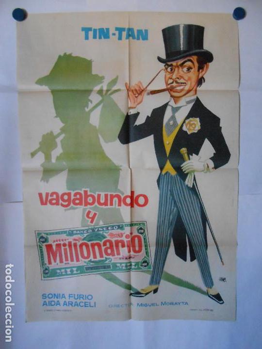 Cine: VAGABUNDO Y MILLONARIO - 1962 - CARTEL ORIGINAL 70 X 100