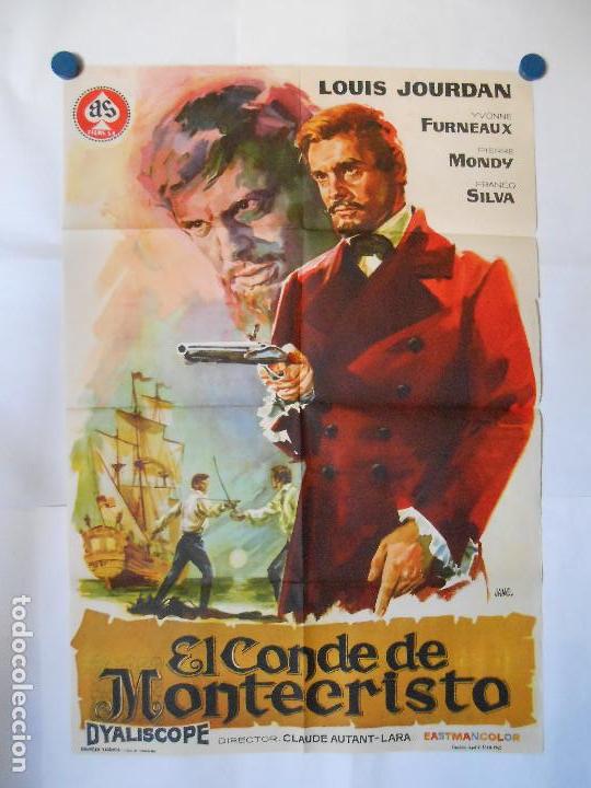Cine: EL CONDE DE MONTECRISTO - 1962 - CARTEL ORIGINAL 70 X 100