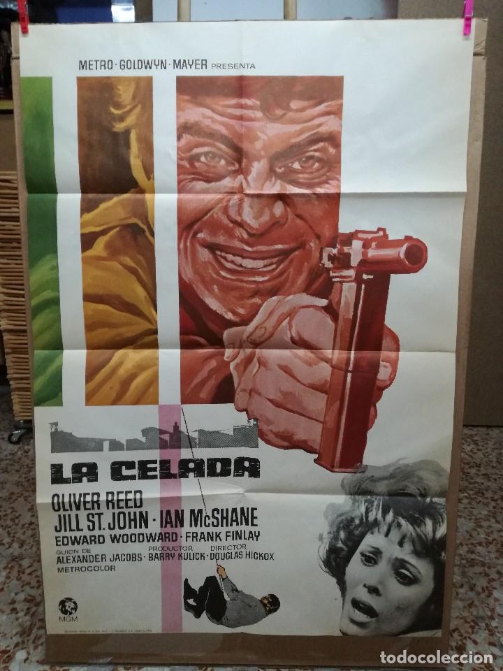 Kino: LA CELADA - POSTER ORIGINAL DEL ESTRENO - DOUGLAS HICKOX OLIVER REED EDWARD WOODWARD SITTING TARGET