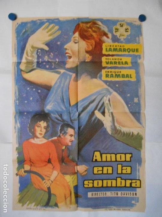 Cine: AMOR EN LA SOMBRA - CARTEL ORIGINAL  70 X 100