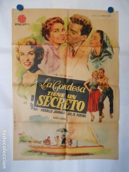 Cine: LA CONDESA TIENE UN SECRETO - CARTEL ORIGINAL  70 X 100