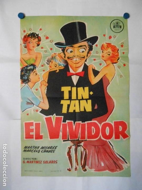 Cine: EL VIVIDOR - TIN TAN - CARTEL ORIGINAL LITOGRAFICO  70 X 100