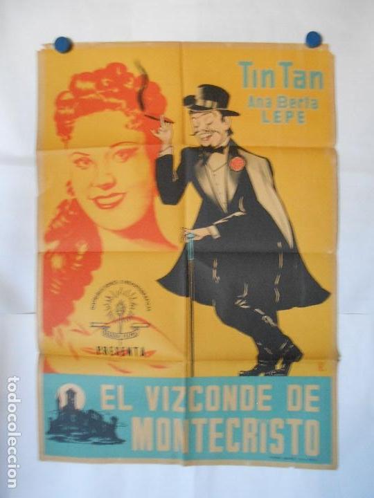 Cinema: EL VIZCONDE DE MONTECRISTO - CARTEL LITOGRAFICO ORIGINAL 70 X 100
