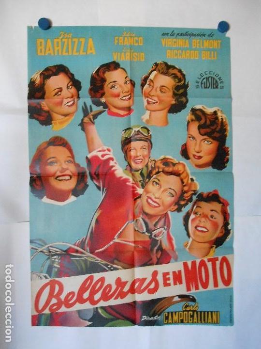 Cinema: BELLEZAS EN MOTO - CARTEL LITOGRAFICO ORIGINAL 70 X 100 CON ANAGRAMA DEL DISTRIBUIDOR