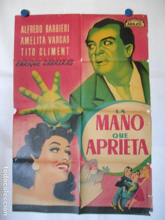 Cinema: LA MANO QUE APRIETA - CARTEL LITOGRAFICO ORIGINAL 70 X 100