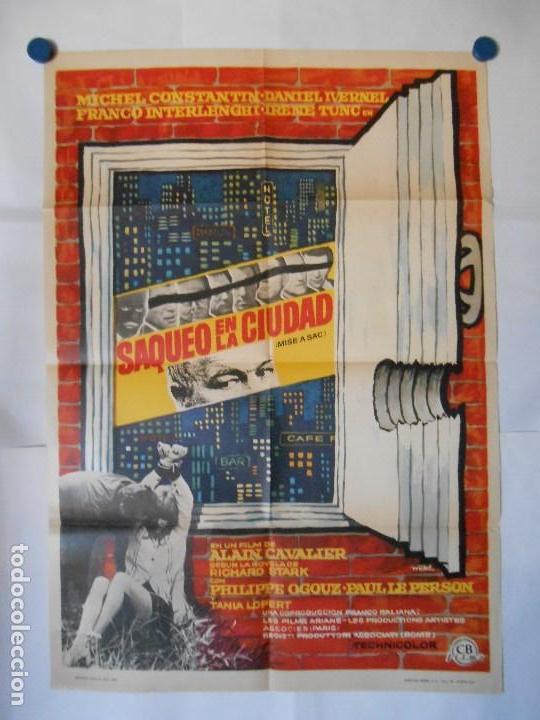 Cinema: SAQUEO EN LA CIUDAD - CARTEL ORIGINAL 70 X 100