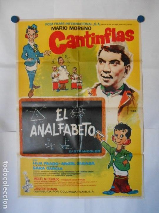 Kino: EL ANALFABETO - CANTINFLAS - CARTEL ORIGINAL 70 X 100