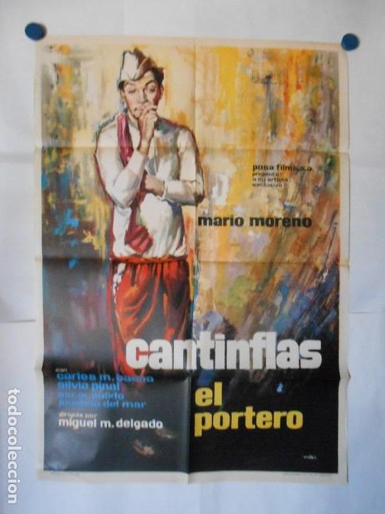 Kino: EL PORTERO - CANTINFLAS - CARTEL ORIGINAL 70 X 100