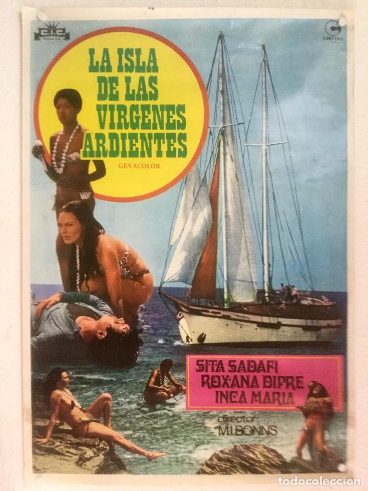 Cinema: la isla de las virgenes ardientes - poster cartel original - miguel iglesias bonns roxanna dupre